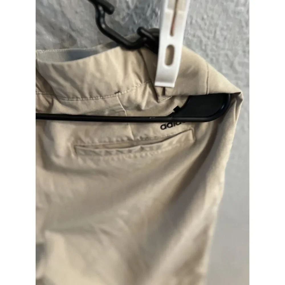 Adidas Golf Shorts men's size 32‎ Beige Inseam 10.5 Inches flat front